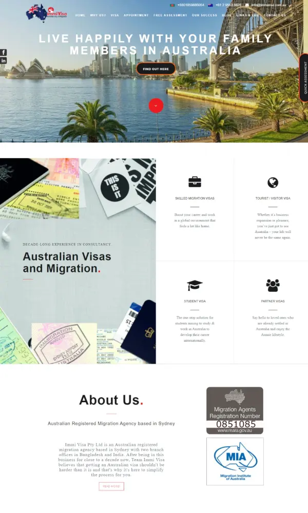 Bizmeth-website-project-ImmiVisa-Australia
